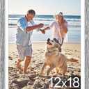 decorUhome 12x18 Picture Frame, Display Pictures 11x17 with Mat or 12x18 without Mat, Wall Mounting Photo Frame, Grey, 1 Pack