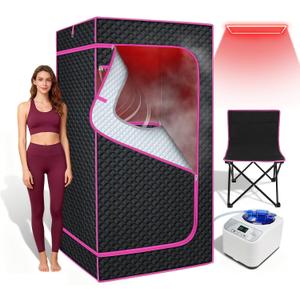 STEECA Portable Infrared Sauna Box for Home, Steam Sauna Tent with 1300W 3L Steamer, Full Body Relaxation for Indoor Use