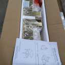 Meridian Furniture Casper Collection Modern | Contemporary Glass Top Coffee Table with Sturdy Stainless Steel and Acrylic Base, 36" W x 36" D x 16.5" H, Gold