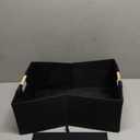 Storage Bin for Shelves Rectangle Closet Baskets Foldable Box with Handles Black Storage Boxes for Home Office Car Dormroom