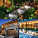 2 x Flacchi Solar Lights Outdoor Waterproof - 2 Lighting Modes Solar Powered Garden Yard Spot Lights for Outside Landscape (Cool White, 4 Pack)