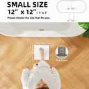 TYUU Small Bathroom Rugs, Non Slip Washable Bath Rugs Super Absorbent Bathroom Rug Thin Quick Dry Low Pile Bath Mats, White 12"x12"