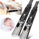 YENUO Soft Close Drawer Slides Full Extension Side Mount 12 14 16 18 20 22 24 inch Ball Bearing Metal Rails Track Guide Glides Runners Heavy Duty 100 Pound (Soft Close -1 Pair, 14 Inch)