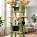 Globlazer XXL Cactus Giant Cat Tree, 83 Inch Heavy Duty Cactus Tall Cat Tower for Indoor Cats Large Adult, Multi-Level Large Cat Condo with 8 Scratching Posts, Hammock, 2 Platform, F83B, Green