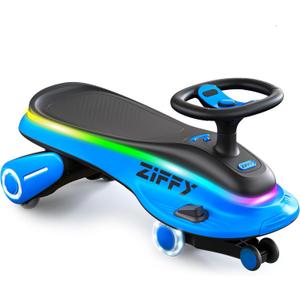 ZIFFY 45W 5.5A Light-Up Electric Wiggle Car with Pedal, Rechargeable Battery, 2-in-1 Swing Car, 2 Speed Ride-On Toy, Anti-Rollover, Flashing Wheels for Ages 3+ (Up to 110 lbs) Blue ZIFFY 45W 5.5A Light-Up Electric Wiggle Car with Pedal, Rechargeable Battery, 2-in-1 Swing Car, 2 Speed Ride-On Toy, Anti-Rollover, Flashing Wheels for Ages 3+ (Up to 110 lbs) Blue