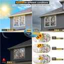 3 x Rainbow Window Privacy Film Decorative, 3D Decals Stained Glass Clings, Static Cling Sticker, Suncatcher Windows Cover Tint for Home, 17.5 Inch x 78.74 Inch