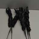 Hananona 6 Pcs Artificial Black Eucalyptus Stems, 14" Eucalyptus Leaves Branches Bouquet for Flower Arrangement DIY, Black Silk Flowers for Home Halloween Farmhouse Decor (Black, 6)