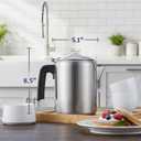 Elite Gourmet EC008 Classic Stovetop Coffee Percolator, Glass Clear Brew Progress Knob, Cool-Touch Handle, Cordless Serve, 8-Cup, Stainless Steel