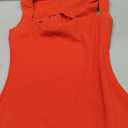 SOLY HUX Women's Summer Sleeveless Mini Dress Square Neck Split Hem Bodycon Party Club Dresses Pure Red Small