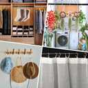 Openable Curtain Rings with Clips,2inch Inner Diameter,Heavy Duty Rustproof Metal Decorative Vintage Drapery Rings Curtain Clips Rod Hangers Door Curtain and Shower Curtain Rings White Zocang