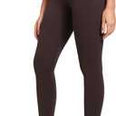 HeyNuts Workout Pro Leggings, High Waisted Compression Gym Tummy Control Athletic Yoga Pants (X-Small, Espresso)