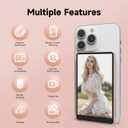 Vamvo Magnetic Selfie Monitor Screen for iPhone & Android, 4K Wireless Vlog Screen with Remote, 180 Rotation & Screen Mirroring Content Creator Essentials for TikTok, YouTube Live Streaming (Pink)