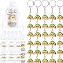 Kigley 30 Sets Inspirational Taco Keychain Bulk Mini Resin Cute Realistic Taco with Funny Card Organza Bag Positive Emotional Support for Employee Team Coworkers Dietitian Cinco De Mayo Mexican Gifts