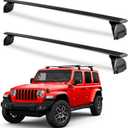 Tuyoung Roof Rack Cross Bars Lockable Compatible with Jeep Wrangler JK JL Gladiator JT 2007-2026, 2 & 4 Door 220lbs Heavy Duty Aluminum Crossbars Rooftop Kayak Bike Luggage Racks