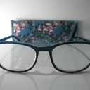 Foster Grant Misha Blue Multicolor Flower Reading Glasses w/Case +2.75