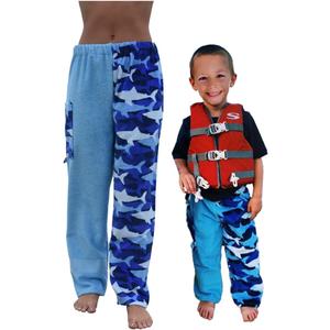 Paradise Towelwear Towel Pants for Swimmers – Cotton Terry Cloth Towel Pants – Beach Coverup – Resort Wear – Swim wear - Blue Shark Pattern (Size Kids M/ L)