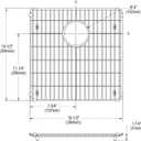 Elkay Crosstown CTXBG1515 Stainless Steel Bottom Grid