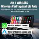 Wireless CarPlay and Android Auto Adapter Streaming Video Fits Netflix/YouTube/TikTok/TF Card, Upgrade Plug & Play Car Video Box, Converts Wired to Wireless CarPlay Adapter for Android 10.0 & iOS 10+