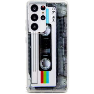 FAteam Case for Galaxy S21 Ultra 5G Shockproof Scratchproof with TPU Soft Bumper Retro Cassette Tape Case Compatible with Samsung Galaxy S21 Ultra 5G