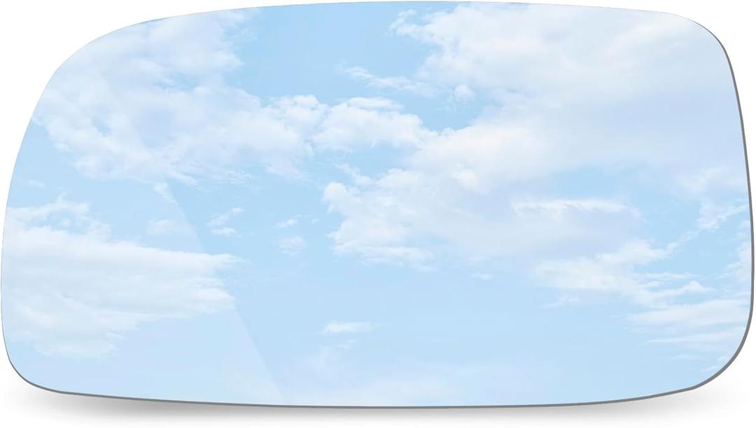 TOEMIRR Mirror Glass Driver Left Side fit for 2007 2008 2009 2010 2011 2012 Toyota Camry Camry Hybrid(Only USA Built) with Adhesive Flat No Backing Plate