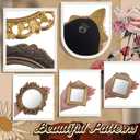 Beeveer 6 Pcs Vintage Gold Wall Mirror Set Luxury Gallery Wall Mirror Decorative Hanging Antique Decor for Living Room Entryway Wedding Bedroom Bathroom Victorian Decor (Baroque,Gold)