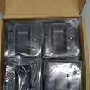 HOMOTEK 4 Pack Privacy Pocket Door Pull Without Switch Plate - Replace Old Or Damaged Passage Sliding Door Pull No Lock Quickly and Easily, 2-3/ 4”x2-1/ 2”, for 1-3/ 8” Thickness Door, Black