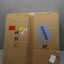 CLAIRDAI 20.7" Gold Crystal Caged Fandelier Ceiling Fan with Lights, Flush Mount Chandelier Ceiling Fan with Remote, Reversible 6-Speed, 6 x E12 Bulbs Not Included