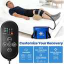 Ice Machine for Knee After Surgery with Inflatable Leg Elevation Pillow, Portable Cold Therapy Machine with Timer & Compression Pad for Hip and Knee Replacement Recovery
