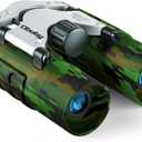 Obuby Real Binoculars for Kids Gifts for 3-12 Years Boys Girls 8x21 High-Resolution Optics Compact Toy Binocular for Bird Watching,Travel, Camping (Camo)