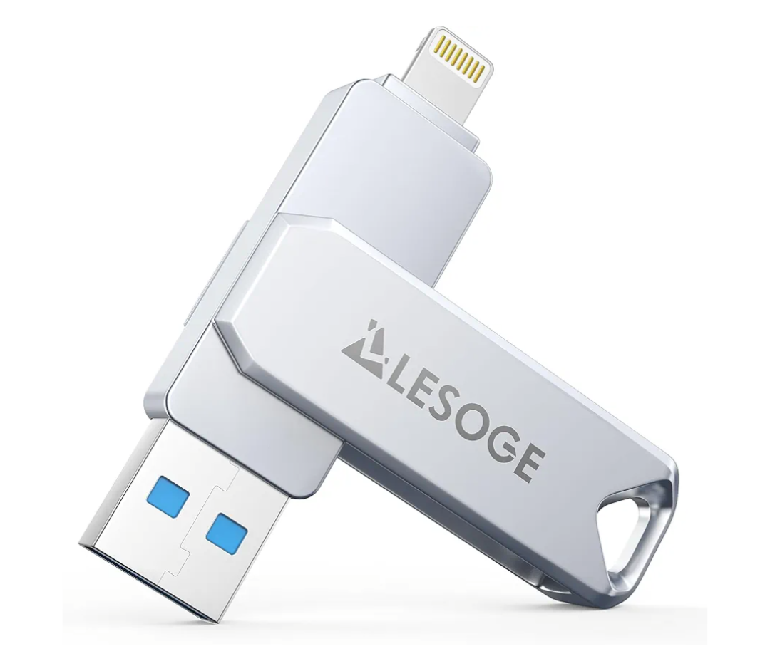 MFi Certified 128GB Flash Drive for iPhone Photo Stick USB Memory Stick Thumb Drives, High Speed USB Stick External Storage for iPhone/iPad/Android/PC