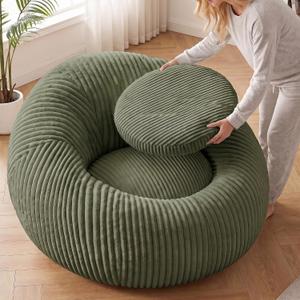 Homkdom Bean Bag Chairs for Adults, Giant Bean Bag Sofa with Back Support, Large