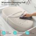 YENING Wipeable Changing Pad for Dresser Waterproof Leather Baby Diaper Changing Pads Washable Nursery Change Mat Beige