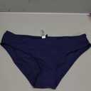 Tempt Me Women Strappy Bikini Bottom Full Coverage Bathing Suit Bottoms Swimsuit Bottom (Small, Navy Blue)
