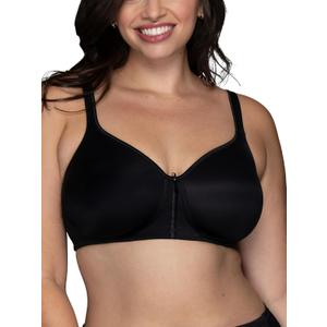 Vanity Fair Women's Bra with 2-Way Convertible Straps, Body Caress Full Coverage, Lightly Lined Cups Up to Dd 42D, Wirefree - Black