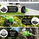 Cordless Weed Wacker, 21V Lightweight Electric Trimmer with 2 x 21V Batteries & Charger 3-in-1 Grass Trimmer/Brush Cutter/Lawn Edger for Lawn Care