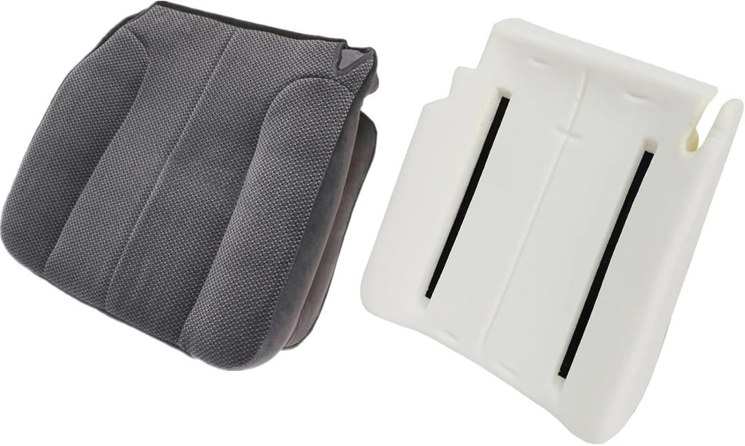 Priprilod Cloth Dark Gray Driver Side Bottom Replacement Seat Cover & Driver Side Foam Cushion Compatible with Dodge Ram 1500 2500 3500 2003 2004 2005