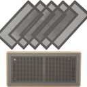 MODERN WAVE - Extra Strong Magnetic Air Vent Screen Cover for Floor 5-Pack (5'' x 11'', Grey) (Gray)