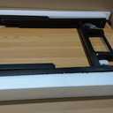 Need Home Office Desk 47 inches Folding Computer Table Workstation No Install, Teak and Black