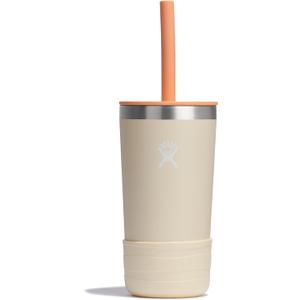Hydro Flask Kids 12 Oz Tumbler with Lid and Straw for School - Insulated Stainless Steel in Coconut Cream