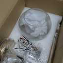 Emak Modern 7 Inch Globe Pendant Lights, Industrial Gold Pendant Light Fixtures, 1-Light Hanging Lights with Clear Glass Shade for Kitchen Island, Bedroom, Bathroom, Dining Room, Hallway, PL119-GD