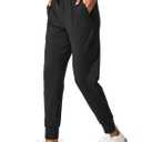 SANTINY Women's Joggers Pants Pockets Drawstring Running Sweatpants for Women Lounge Workout Jogging (Medium, Black)