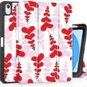 Mektron Case for iPad (A16) 11th Generation 11-inch 2025 Fit iPad 10th Gen 10.9 inch 2022, Tablet Cover with Trifold Stand + Pencil Holder + Auto Wake/Sleep + TPU Back Cover, Heart Wave