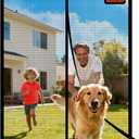 METAONLY Fiberglass Magnetic Screen Door Mesh Fits 30" x 80" Door - Curtain Size 32" x 82", Works for Patio, Sliding Door, Keeps Bug Mosquito Out, Fresh Air Flow, Black