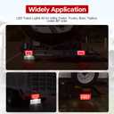 LIMICAR Trailer Lights LED Kit, 6" Boat Trailer Lights LED Submersible Kit, Boat & Utility Trailer Kit w/25ft Wiring