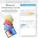 Case for iPad A16 11th Generation 11" 2025, iPad 10th Generation 10.9 Inch 2022, Hybrid Protective Cover with Pencil Holder, Clear Transparent Back Shell Anti-Yellowing Case, Yellow