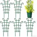 5 Pack Mini Stackable Trellis for Potted Plants, Small Plastic Climbing Plant Support Stakes, Indoor Outdoor DIY Garden Stand Frame for Hoya Pothos Vines Vegetables Flowers