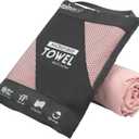 Rainleaf Microfiber Towel Perfect Travel & Gym & Camping Towel. Quick Dry - Super Absorbent - Ultra Compact - Lightweight. Suitable for Trip, Beach, Shower, Backpacking, Pool (60.00" x 30.00", Pale Rose)