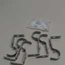 6 Pieces Curtain Rod Brackets General Adjustable Curtain Rod Holder Wall Bracket Hooks Outside Mounted Blinds Curtain Rod Bracket with Screws for 1 Inch Diameter Curtain Rod (Matt Silver)