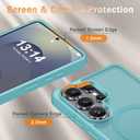 YENAPOON for Samsung Galaxy S26 Ultra Case, Matte Magnetic Phone Cover [with 1 Screen Protector] [Support for MagSafe] [Shockproof Military Grade Protection] Translucent Frosted Back, Light Blue