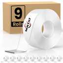 NULTAT 90 Feet Double Sided Tape Heavy Duty, 1.18" x 120" Strong Nano Double Stick Tape, Removable, Washable, ReusableTapes for Wall, Clear Multipurpose Two Sided High Temperature Tape(90 Feet)